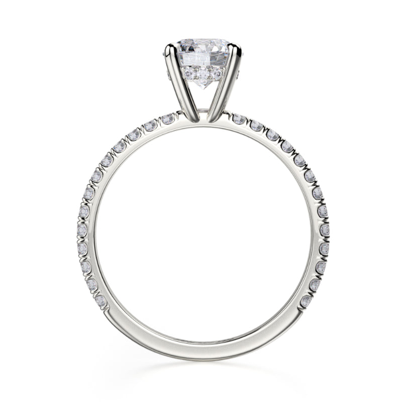Michael M 18k White Gold Straight Engagement Ring