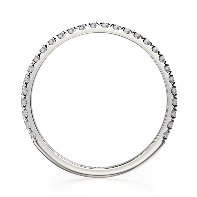 Michael M 18k White Gold Wedding Band