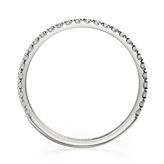 Michael M 18k White Gold Wedding Band