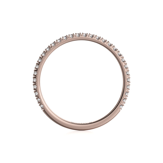 Michael M 18k Rose Gold Diamond Wedding Band
