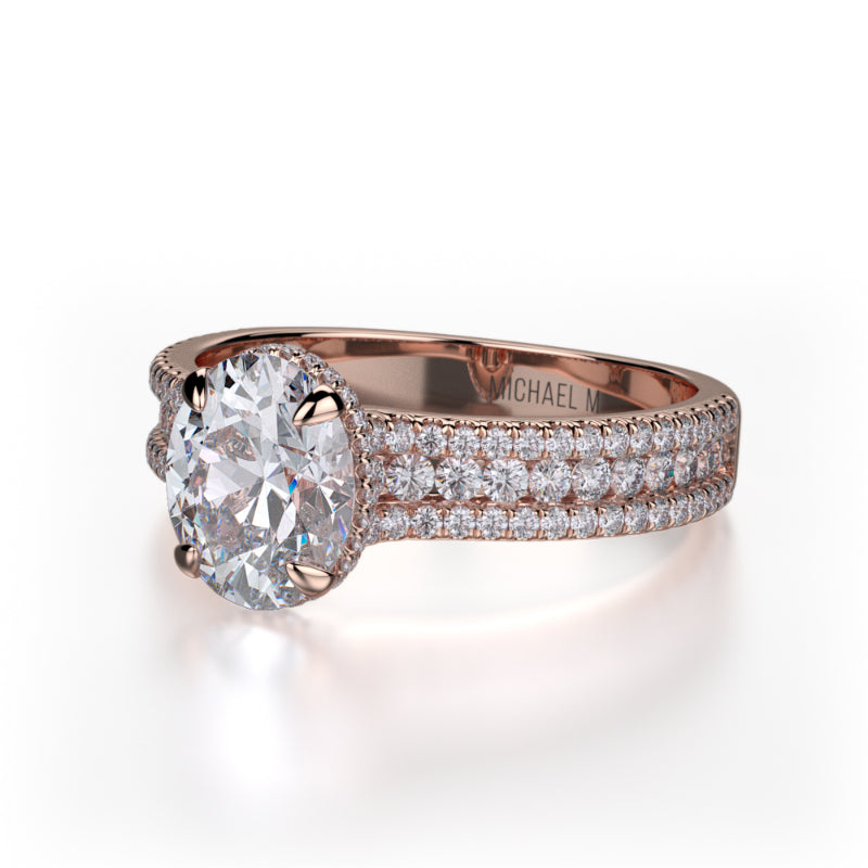 Michael M 18k Rose Gold Europa Engagement Ring