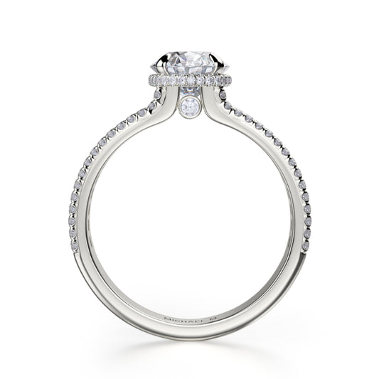 Michael M 18k White Gold Europa Engagement Ring