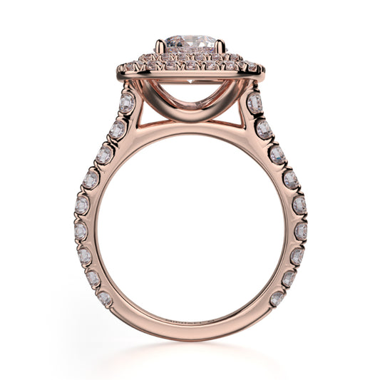 Michael M 18k Rose Gold Loud Engagement Ring