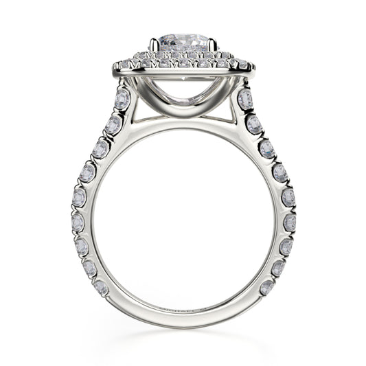 Michael M 18k White Gold Loud Engagement Ring
