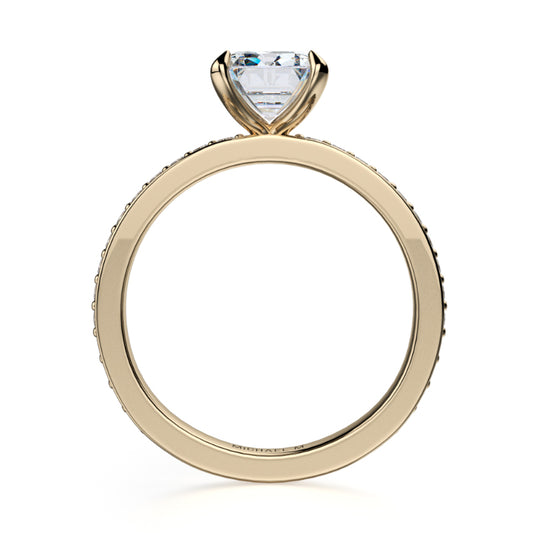 Michael M 18k Yellow Gold Bold Engagement Ring