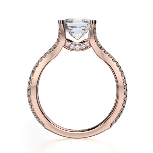 Michael M 18k Rose Gold Defined Engagement Ring