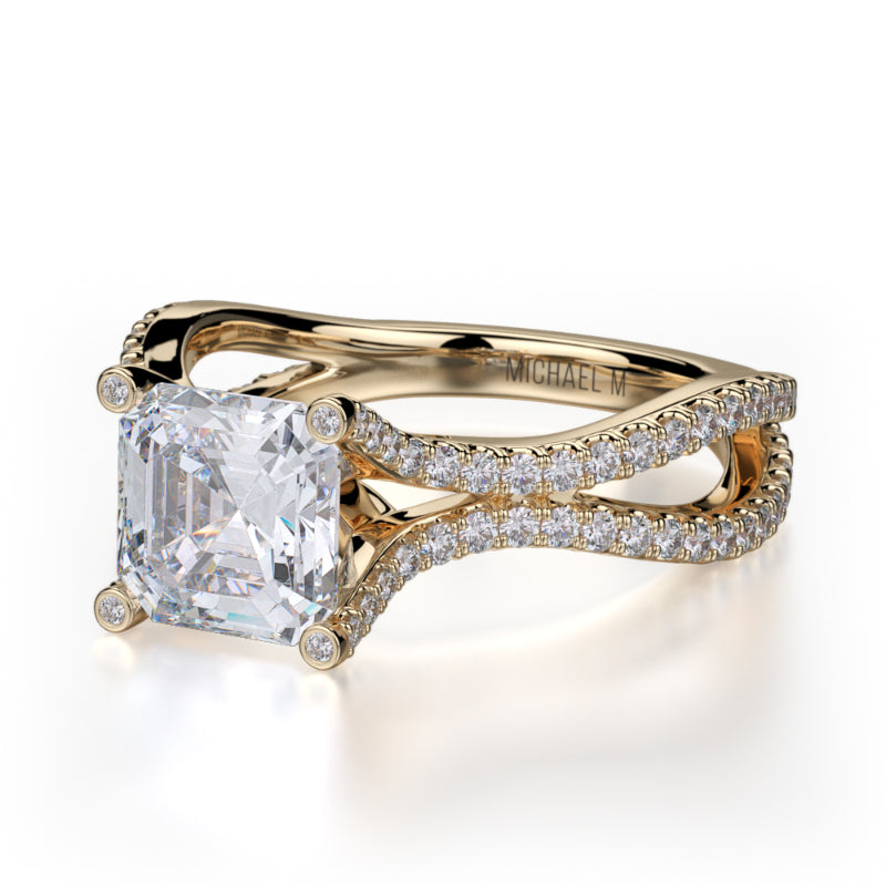 Michael M 18k Yellow Gold Defined Engagement Ring