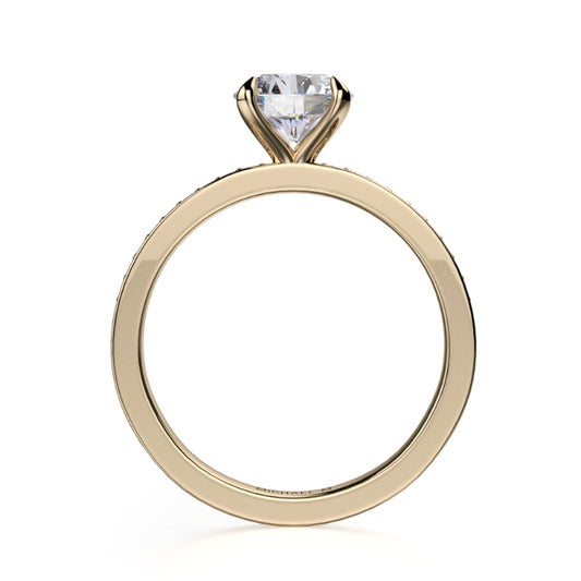 Michael M 18k Yellow Gold Bold Engagement Ring