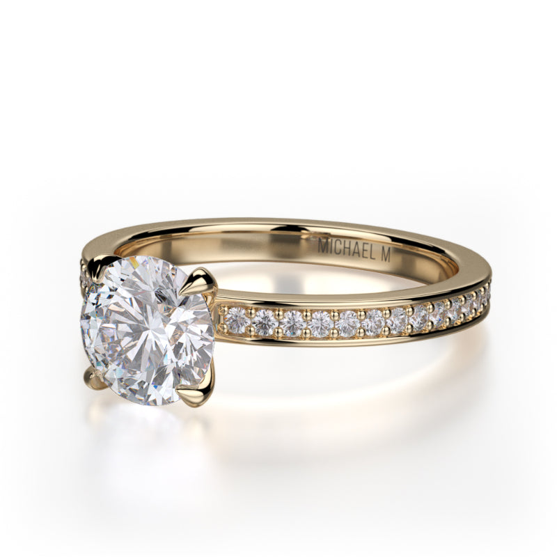Michael M 18k Yellow Gold Bold Engagement Ring