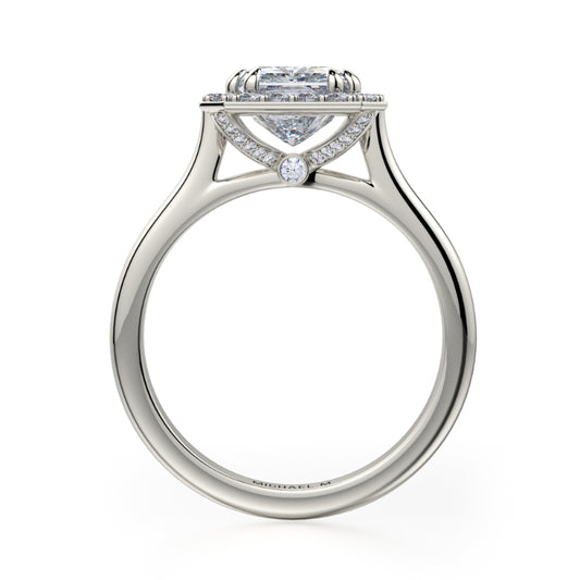Michael M 18k White Gold Bold Engagement Ring