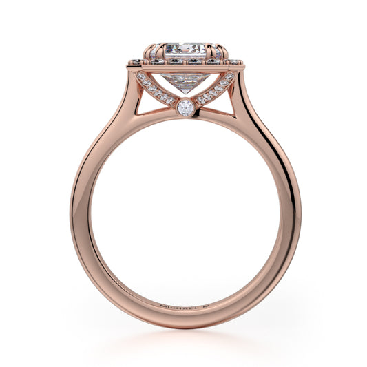 Michael M 18k Rose Gold Bold Engagement Ring