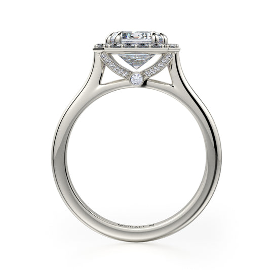 Michael M 18k White Gold Bold Engagement Ring