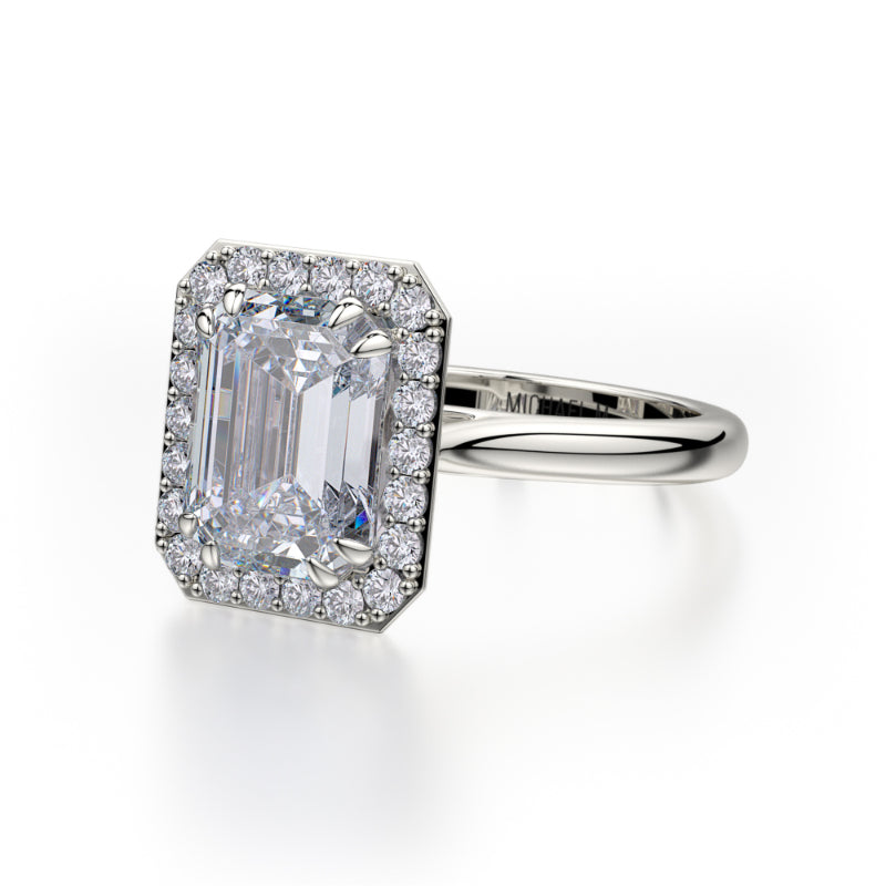 Michael M 18k White Gold Bold Engagement Ring