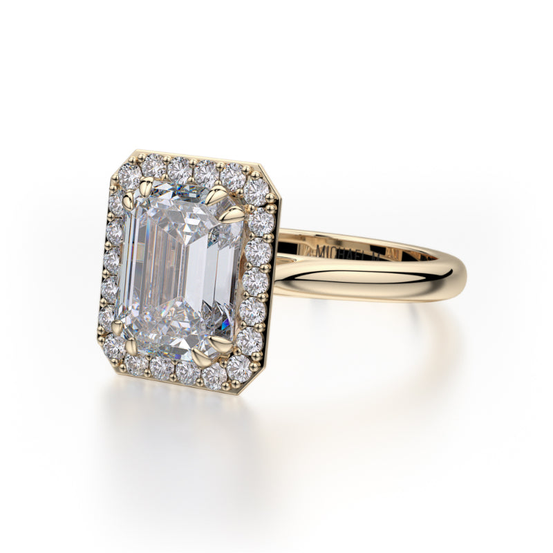 Michael M 18k Yellow Gold Bold Engagement Ring