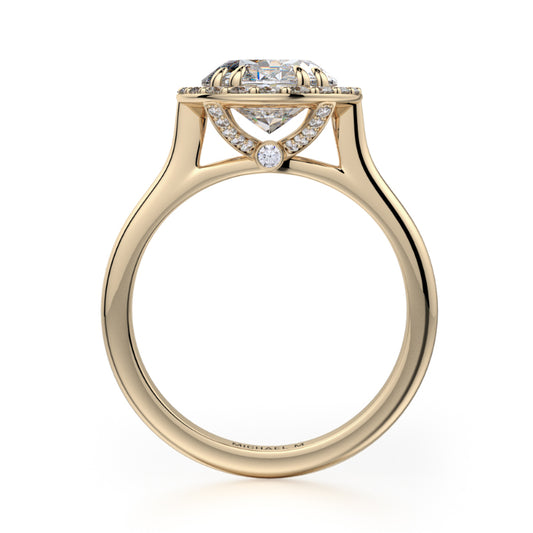 Michael M 18k Yellow Gold Bold Engagement Ring