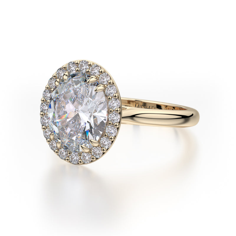 Michael M 18k Yellow Gold Bold Engagement Ring
