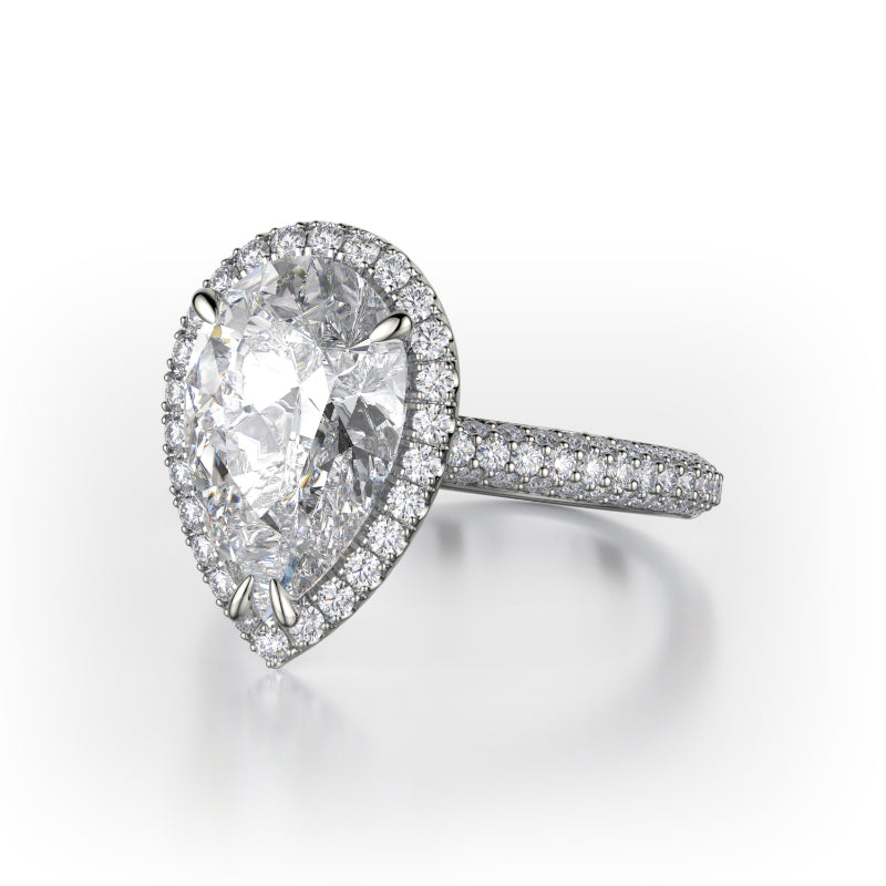 Michael M 18k White Gold Defined Engagement Ring