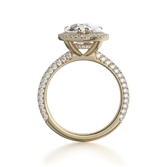 Michael M 18k Yellow Gold Defined Engagement Ring