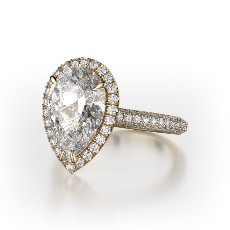 Michael M 18k Yellow Gold Defined Engagement Ring