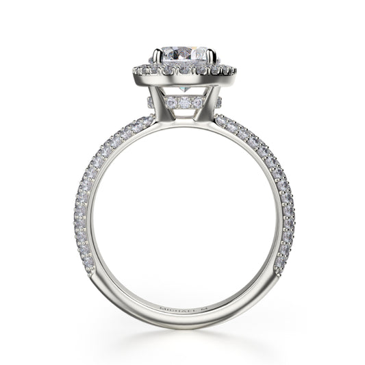 Michael M 18k White Gold Defined Engagement Ring