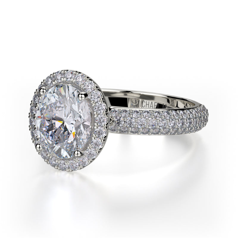 Michael M 18k White Gold Defined Engagement Ring