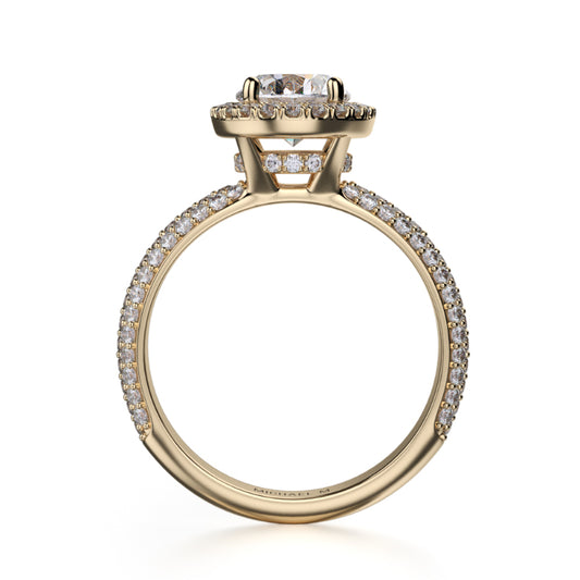 Michael M 18k Yellow Gold Defined Engagement Ring