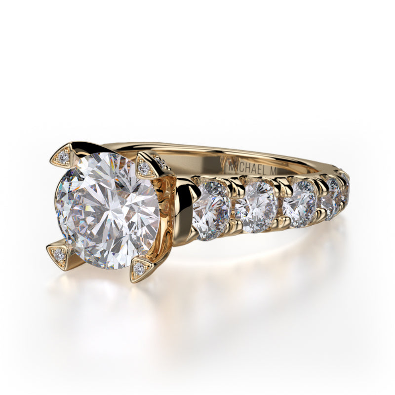 Michael M 18k Yellow Gold Stella Engagement Ring
