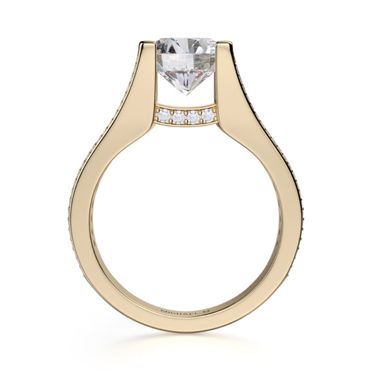 Michael M 18k Yellow Gold Loud Engagement Ring