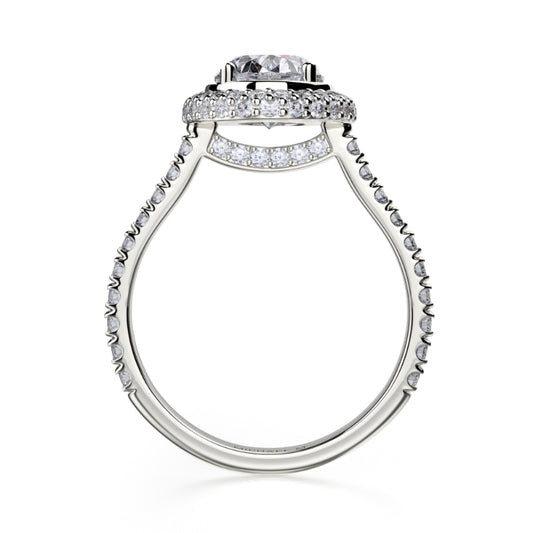 Michael M 18k White Gold Defined Engagement Ring