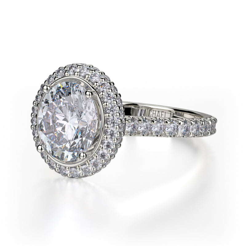 Michael M 18k White Gold Defined Engagement Ring