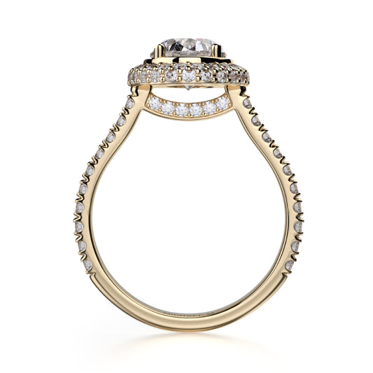 Michael M 18k Yellow Gold Defined Engagement Ring