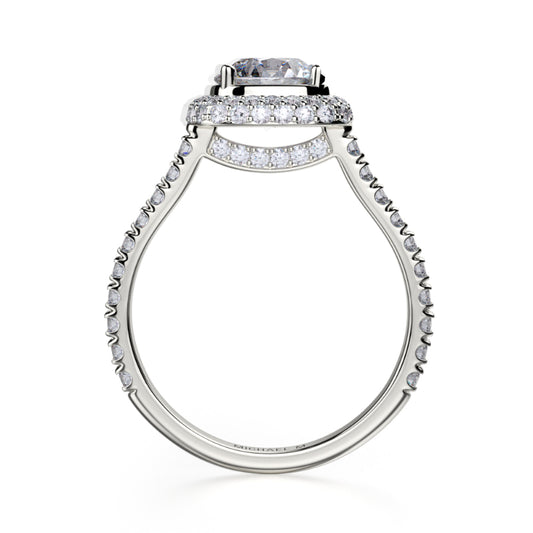Michael M 18k White Gold Defined Engagement Ring