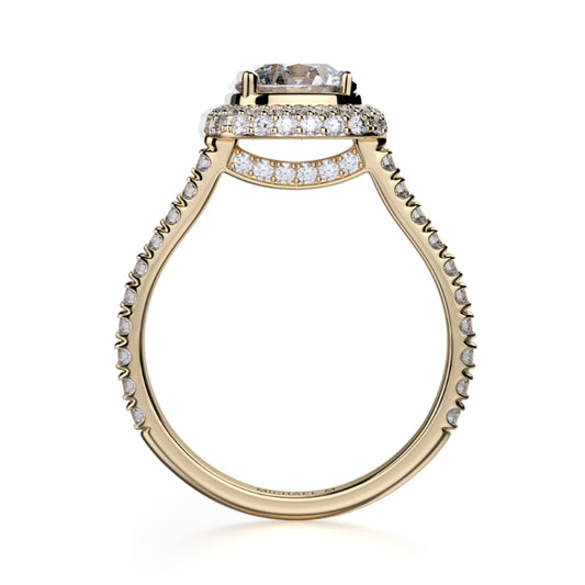 Michael M 18k Yellow Gold Defined Engagement Ring