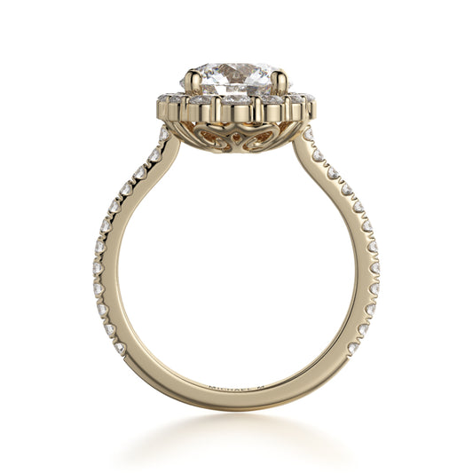 Michael M 18k Yellow Gold Defined Engagement Ring