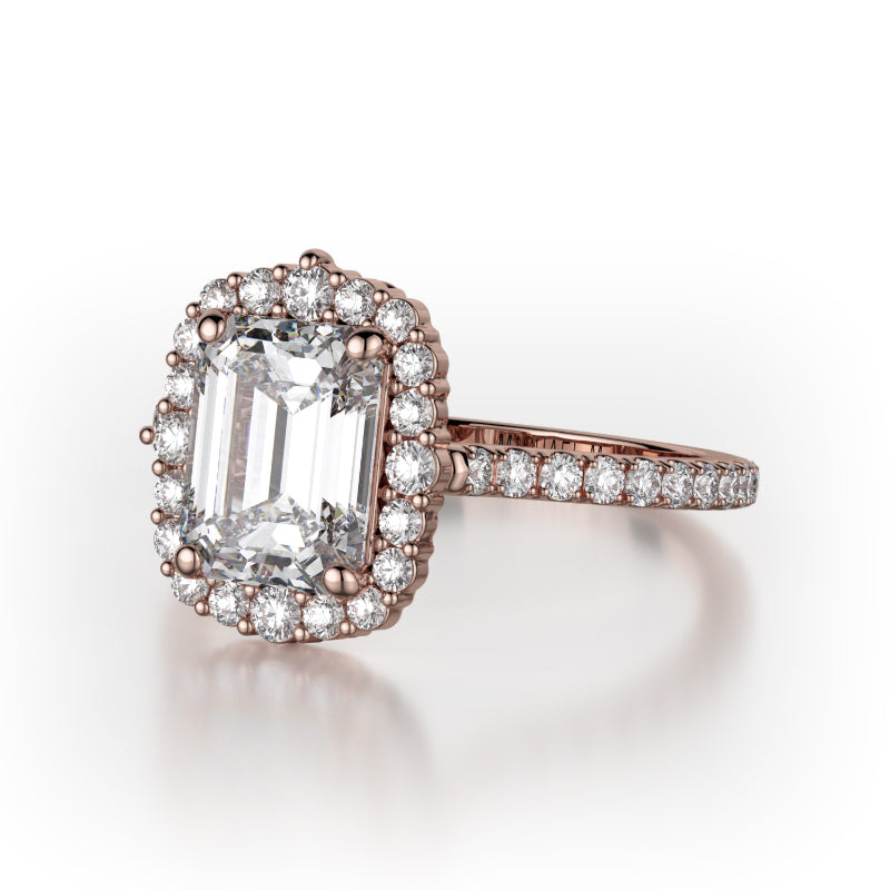 Michael M 18k Rose Gold Defined Engagement Ring