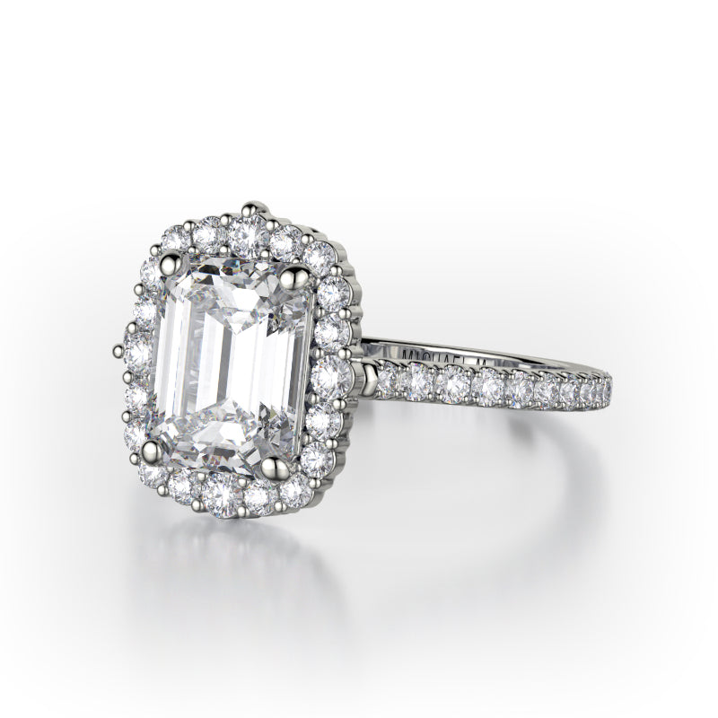 Michael M 18k White Gold Defined Engagement Ring