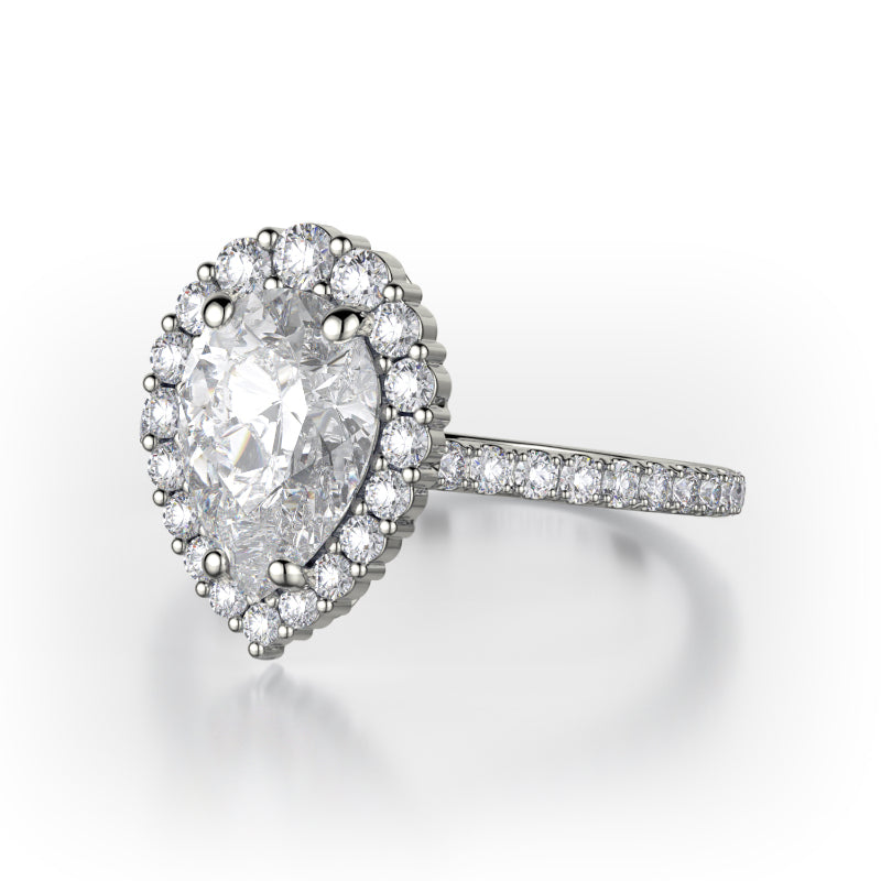 Michael M 18k White Gold Defined Engagement Ring