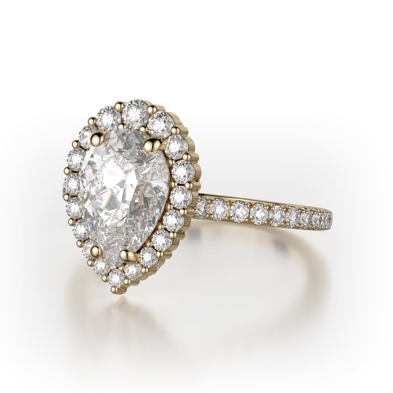 Michael M 18k Yellow Gold Defined Engagement Ring