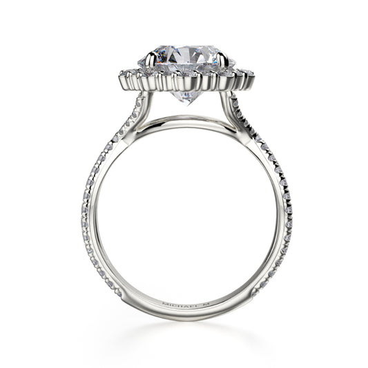 Michael M 18k White Gold Defined Engagement Ring