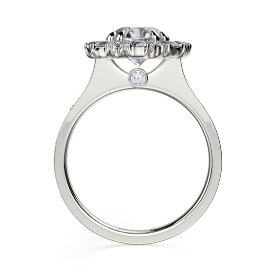Michael M 18k White Gold Bold Engagement Ring