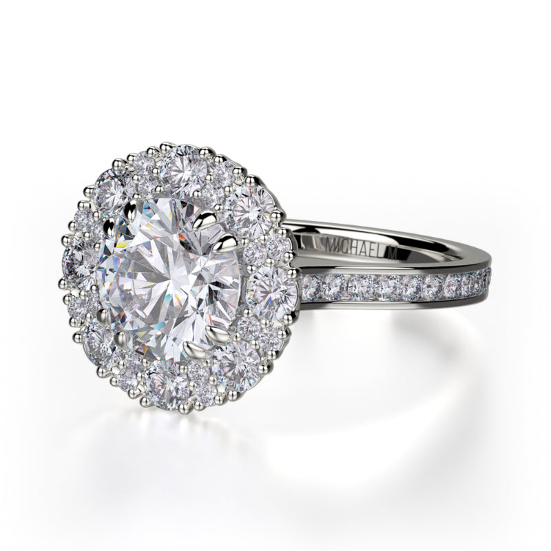 Michael M 18k White Gold Bold Engagement Ring