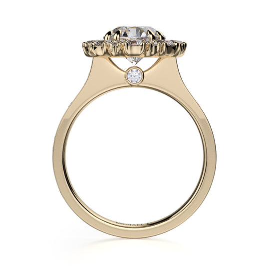 Michael M 18k Yellow Gold Bold Engagement Ring