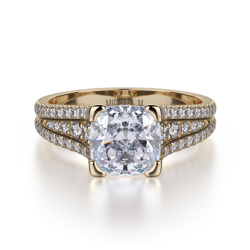 Michael M 18k Yellow Gold Loud Engagement Ring – MaddaloniJewel