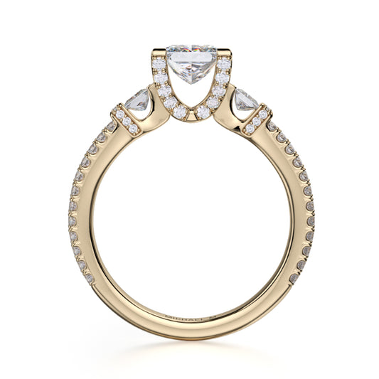 Michael M 18k Yellow Gold Princess Engagement Ring