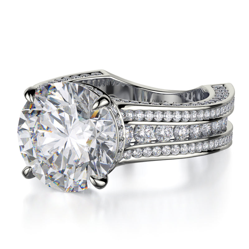 Michael M 18k White Gold Strada Engagement Ring
