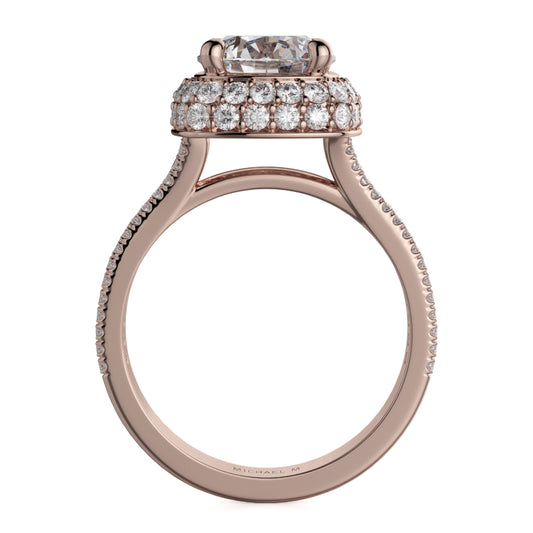 Michael M 18k Rose Gold Defined Engagement Ring