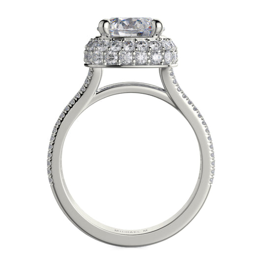 Michael M 18k White Gold Defined Engagement Ring