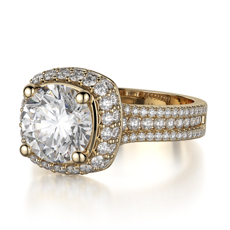 Michael M 18k Yellow Gold Defined Engagement Ring