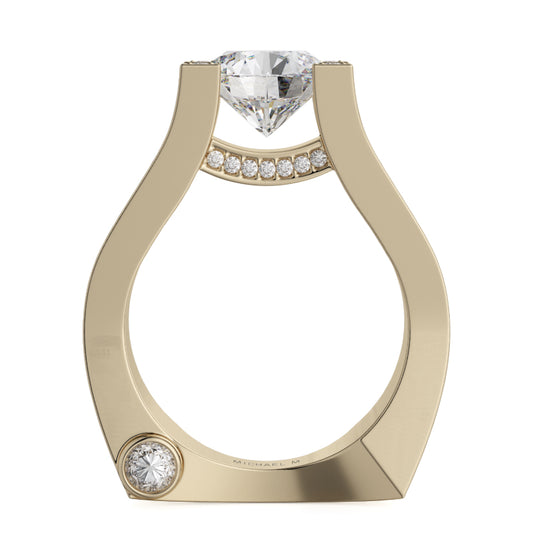 Michael M 18k Yellow Gold Strada Engagement Ring