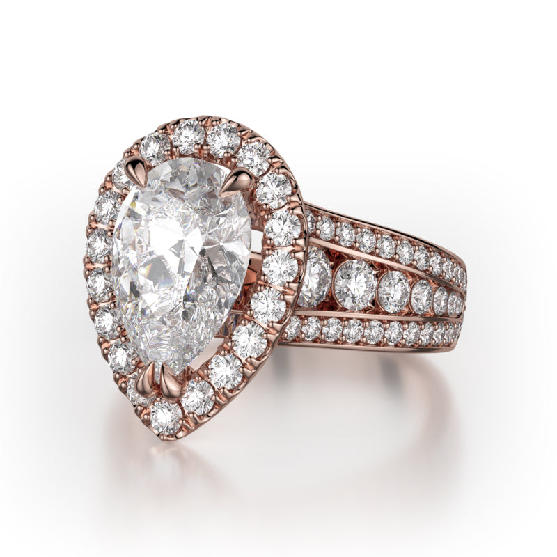 Michael M 18k Rose Gold Stella Engagement Ring
